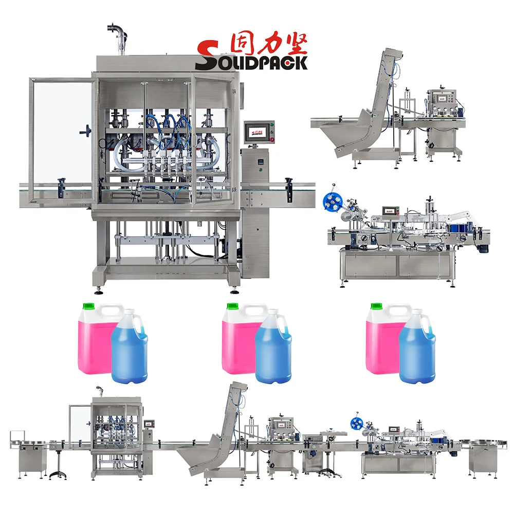 Solidpack 4 head perfume lubricant dropper alcohol automatic plastic fill and bottling machine