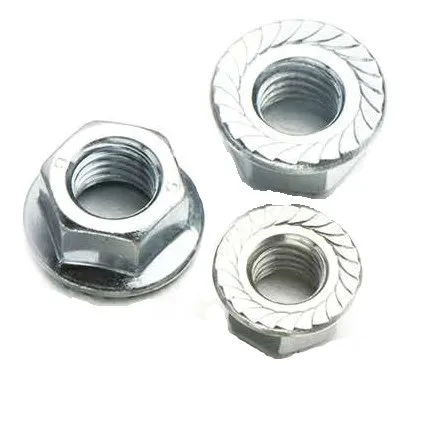 Factory stock Hot sale SS304 Stainless Steel hex flange nut M5 M8 M10 M12 M16 M20 flange Nuts