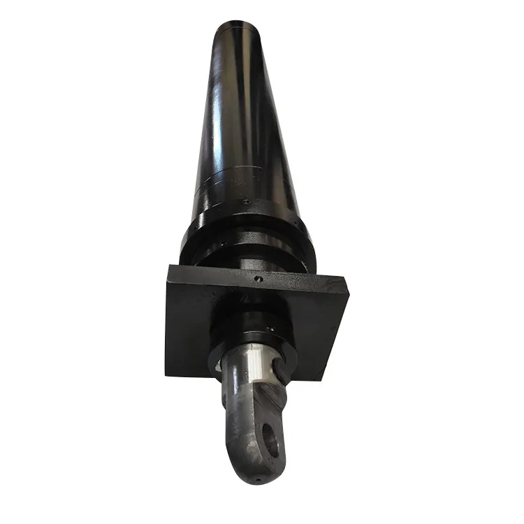 Multi - stage telescopic double - acting flat push hydraulic cylinder