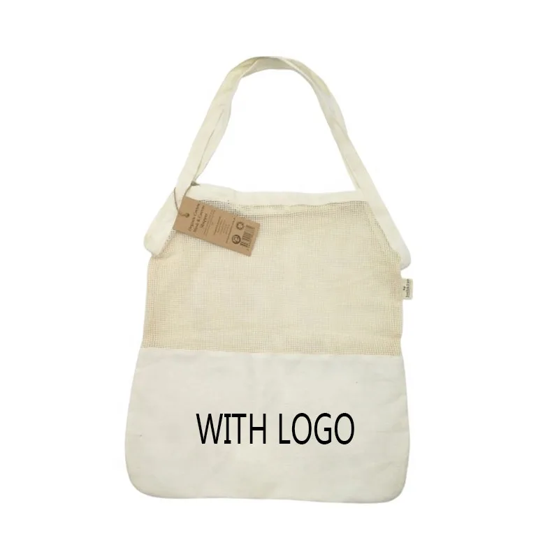 Reusable Organic Cotton Tote Mesh Food Shopping String Net Bag