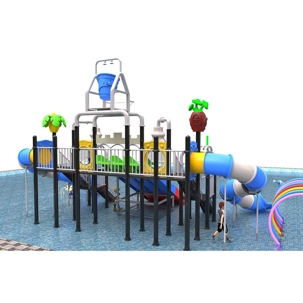 Commercial Water Park Equipment Splash Pad Sprinkler pink Acttivity Play