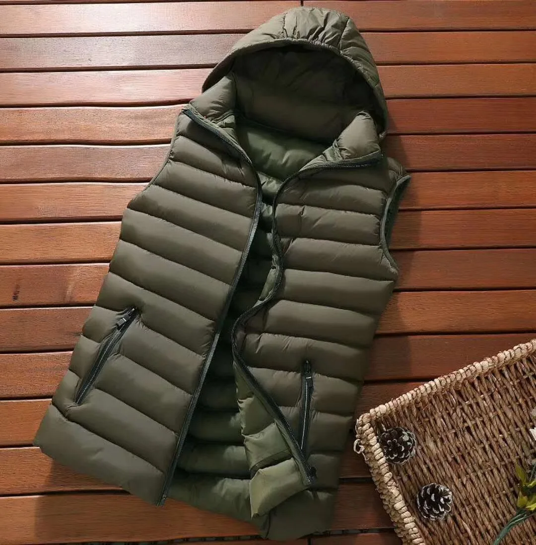 Новая модная Легкая стеганая куртка, Мужское пальто без рукавов