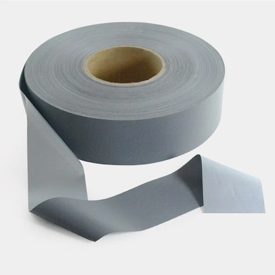 HCSP Hi-vis Gray Reflective T/C Fabric Tape  For Clothing for reflective jacket Glowing in the dark