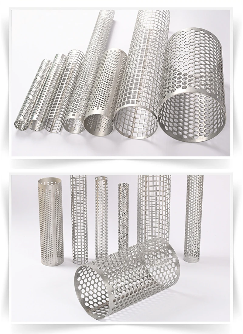 Customized 316L 304 Stainless Steel Punching Perforated Plate Composite Sintered Metal Wire Mesh Filter Cylinder Tube
