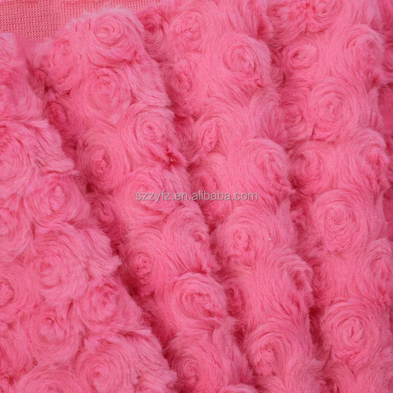 Manufacturer Low Price Brushed Fabric Flower Customized Polyester Brush Rose Pattern PV Plush Rosebud Fabric For Home Textile