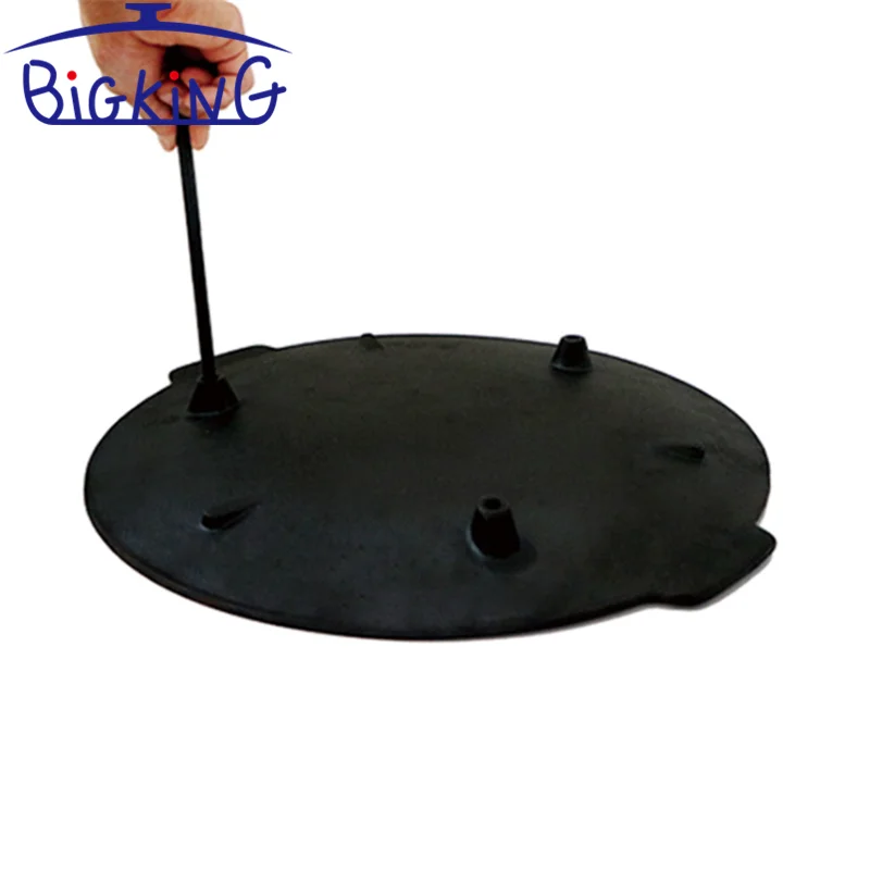 Dutch Oven Pre-Seasoned Cast Iron Campfire Pan Camping Griddle Table BBQ Open Fire with Removable Legs Skillet Table for Outing