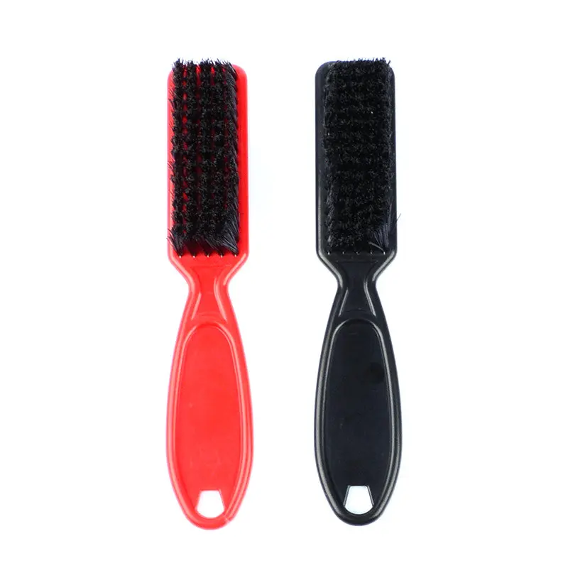 Salon Hair Cutting Silver Clipper Handle Brush Barber Neck cleaning Fade Brush