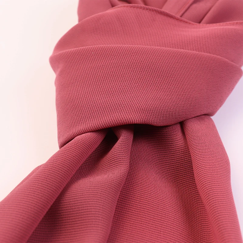 High Quality chiffon shawl Malaysia tudung heavy chiffon Muslim Georgette Scarf Solid Plain Bubble Chiffon Hijab