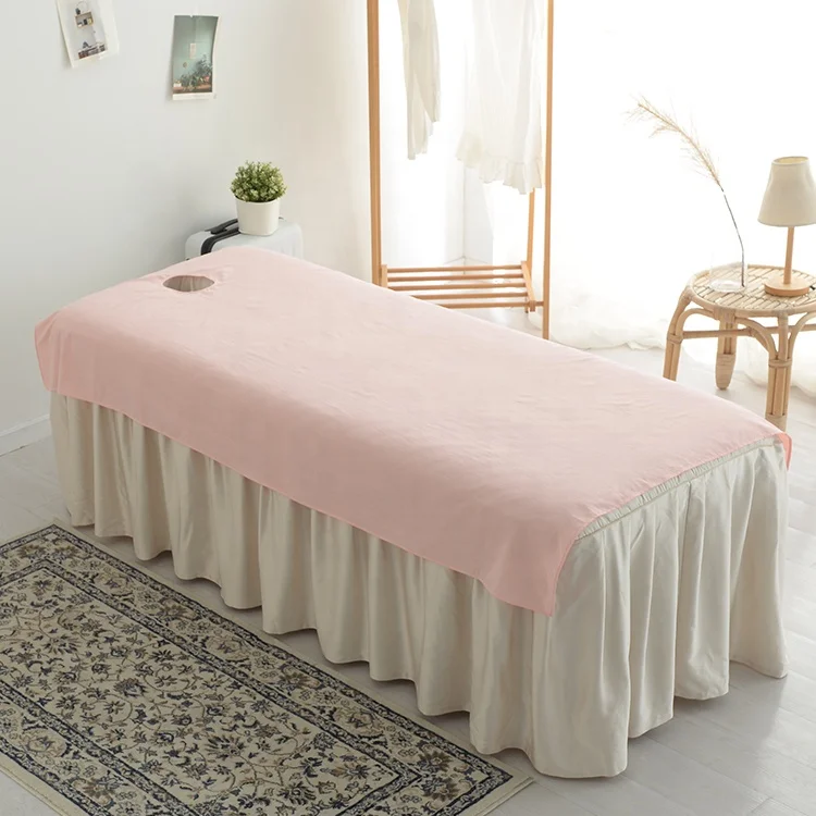Massage Table Skirt Massage Sheet with face hole Bed Skirt quilt cover pillowcase beauty salon bedding sheet