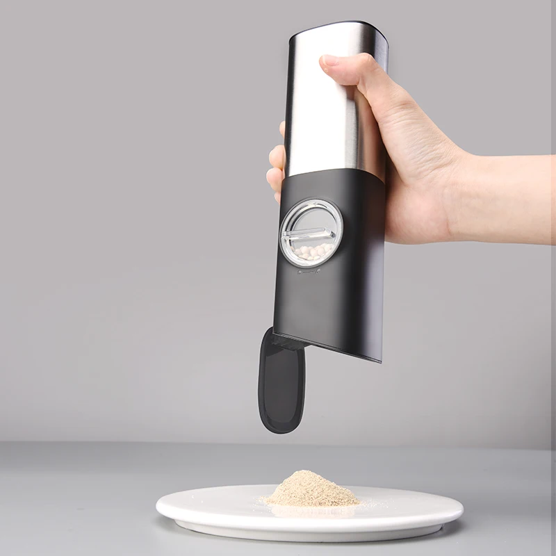 Automatic Stainless Steel USB Rechargeable One Handed Operation Gravity Salt Grinder Electric Pepper Grinder