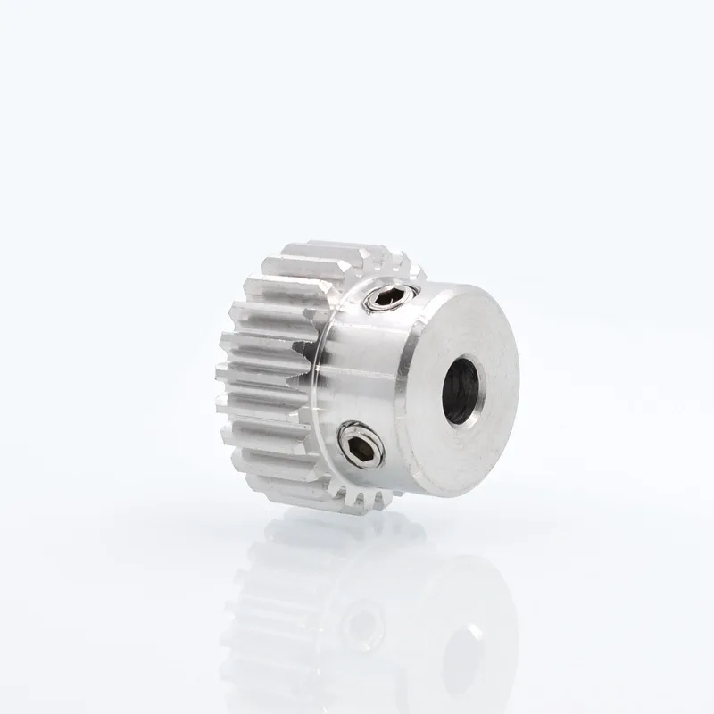 304 Stainless steel spur gear 1M motor boss rack spur gear 1 mold 20 teeth T hole 5/6/8/10/12