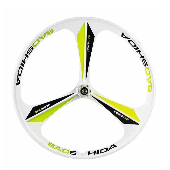 Complete set of bicycle wheels made of aluminum alloy