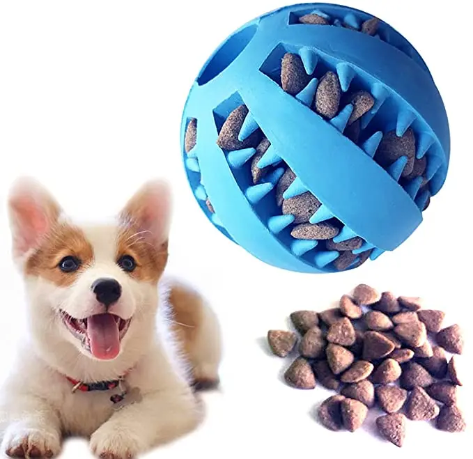 2023 Hot-selling Pet teeth cleaning ball toy slow feed chew puppies training teeth clean Interactive Rubber Toy dog rubber ball