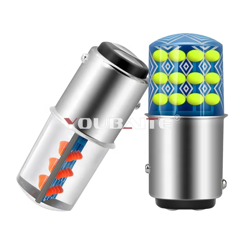 Motorcycle brake light bulb 1157 cob 24smd 12V white 1156 flash BAY15D double contact Strobe led lights for motorcycle