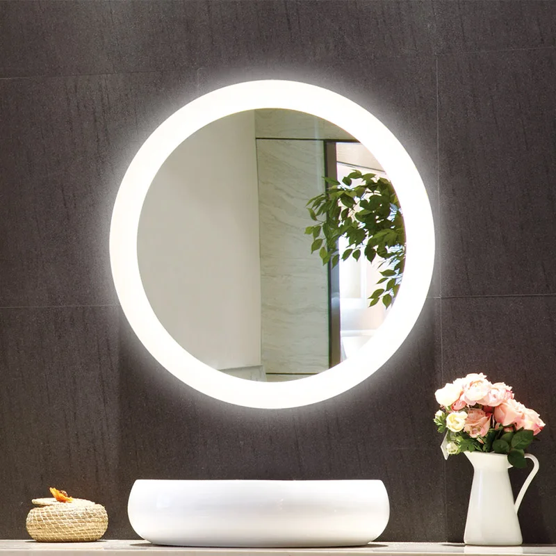 Wholesale illuminated round bathroom vanity mirror