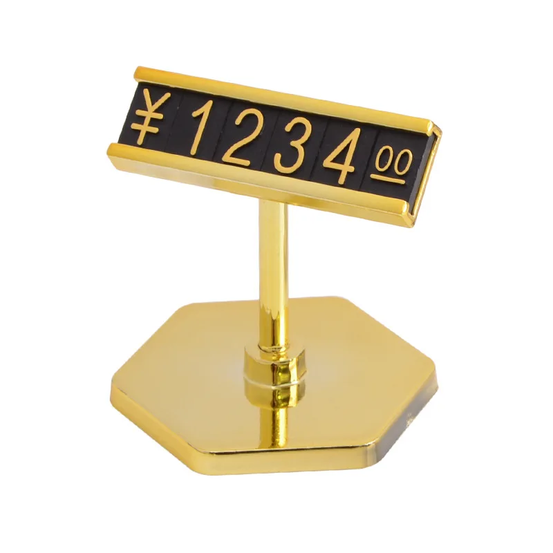 Aluminum Gold Price Stand Holder Aluminum Alloy Price Supermarket Boutique Price Metal Tag