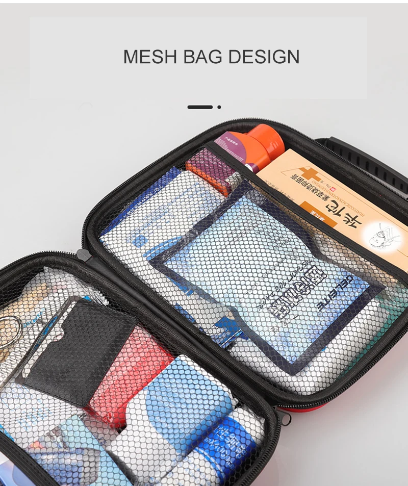 
2020 Hot Sale Application Emergency Kit First-aid Bag with Oxford Fabric Surface for sudden accident injury large capacity mesh 