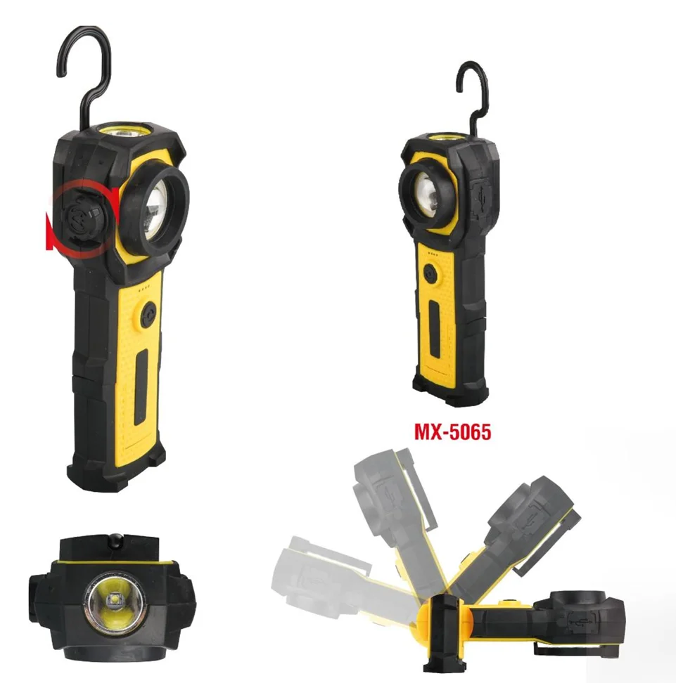 5W Multifunctional Rechargeable XPG LED Work Light with Hook for Emergency