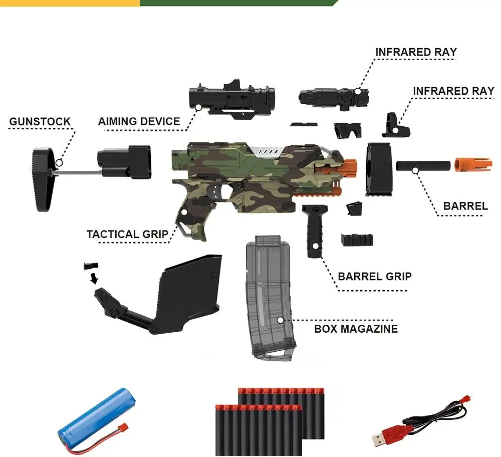 Soft Bullet Battle Master Tactical Automatic Shell Throwing Soft Bullet Gun Child Boy soft bullet toy sniper rifle pistol model