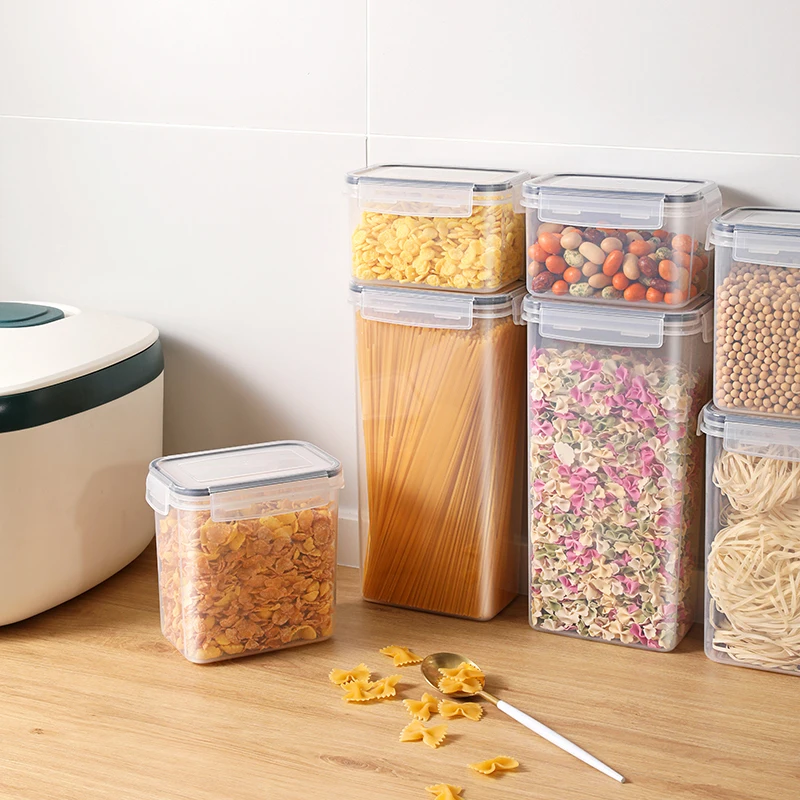 24Pack Set Kitchen Storage Container Stackable Transparent With Airtight Lids Food Storage Box