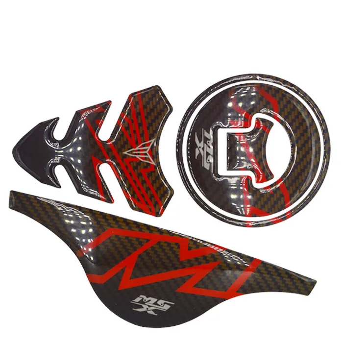 motorcycle refit accessories 5D tankpad rubber garbon fiber tank pad protector sticker for yamaha MSX125