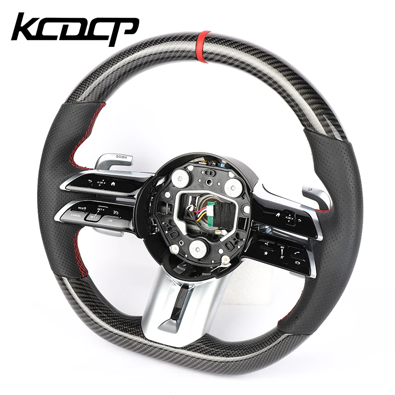 Подходит для Mercedes Benz AMG GT W205 W204 C63 G63 W213 W223 W206 G500 A45 GLA45 E63 G65 C190 X190 X290 руль из углеродного волокна