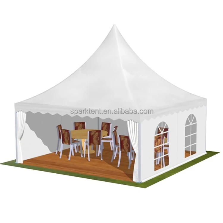 Waterproof Big Party Tent Exhibition Event Pagoda Tents 8x8m with Aluminum Alloy Framework