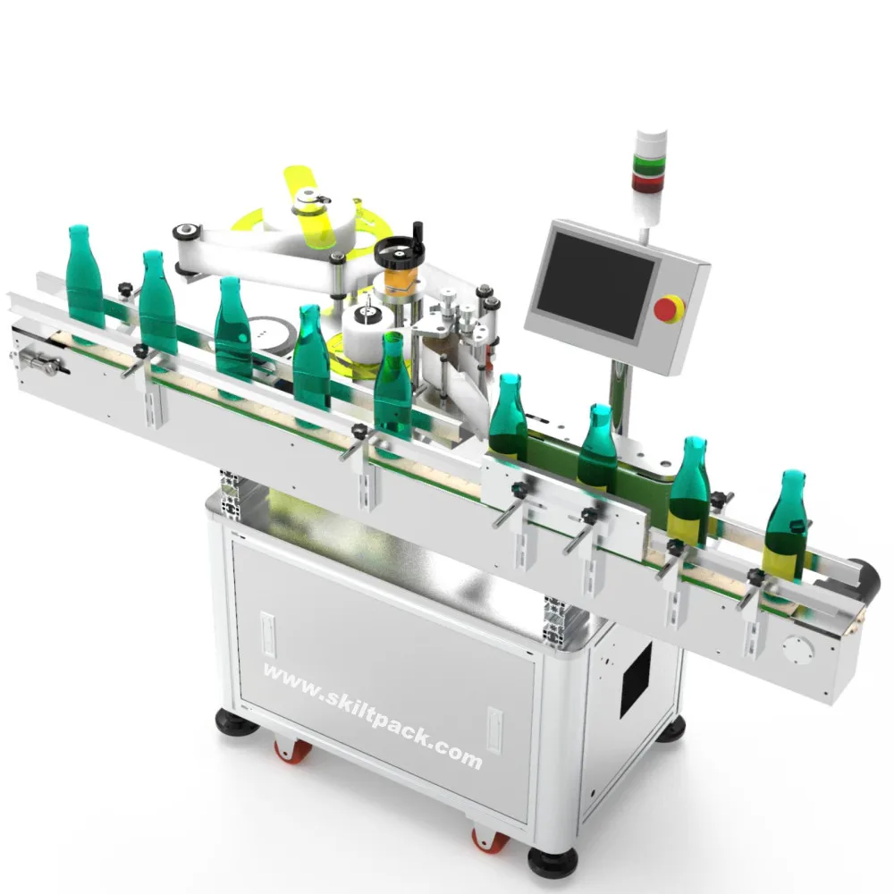 SKILT auto self adhesive sticker labeling machine for round bottle