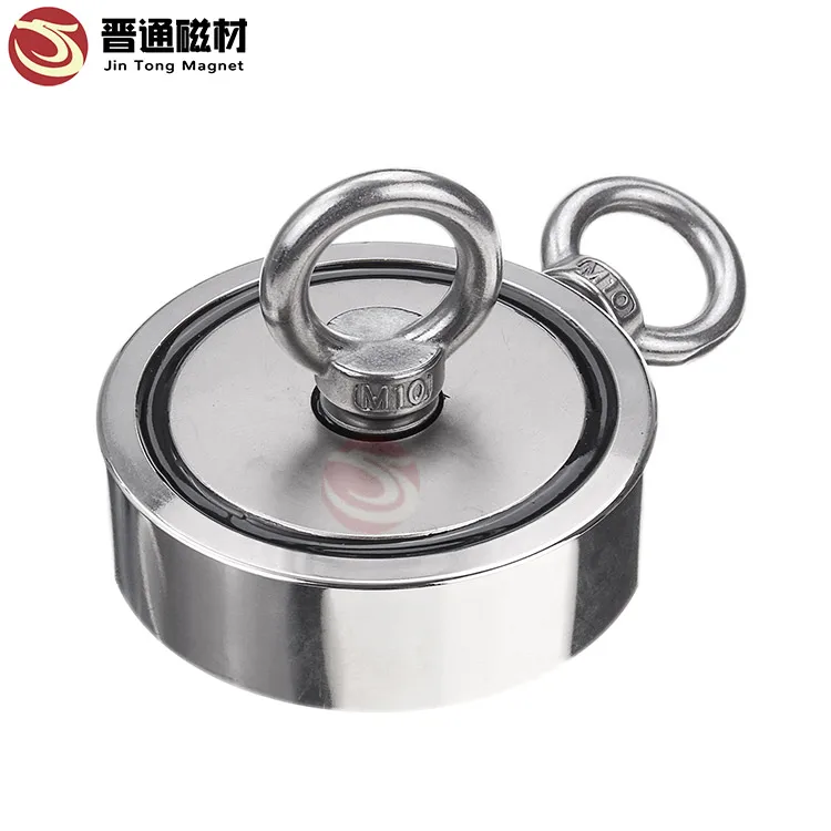 Neodymium fishing magnet set with рым sided sintered rare earth magnet fishing life jacket set with rope