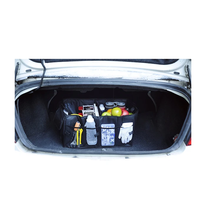 Wholesale multipurpose polyester portable sedan storage bag car trunk organizer