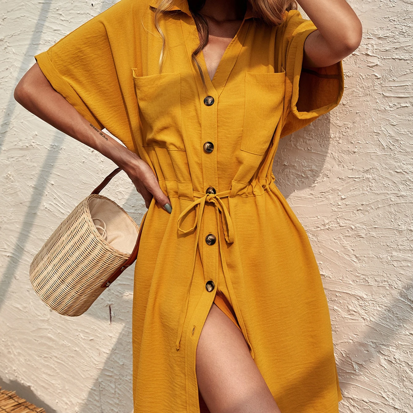 New design customization High selling wholesale price women Casual dress with difference color