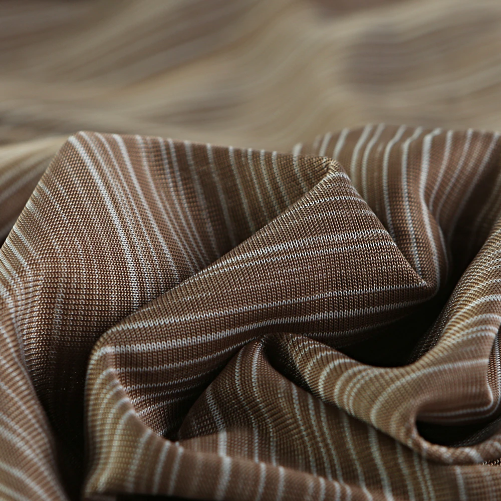 Cool and Smooth Feeling Striped China Textiles Polyester/Nylon Fabric For Pillow Cases