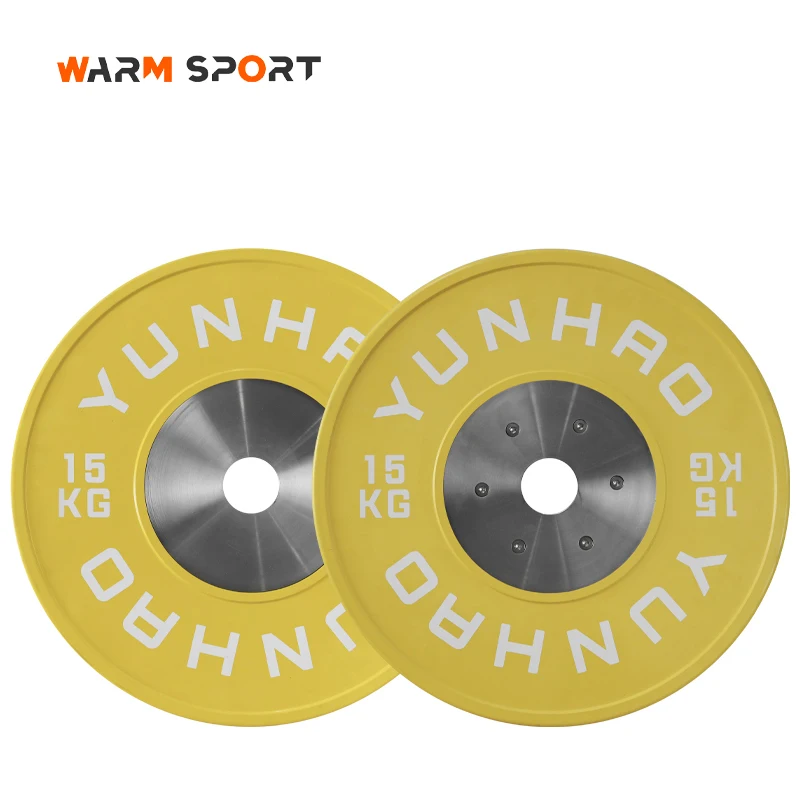 5-25 KG 10-55 LB Factory Supply Custom Logo Fitness Competition Bumper Plates Weight lifting Barbell Color Rubber Bumper Plate