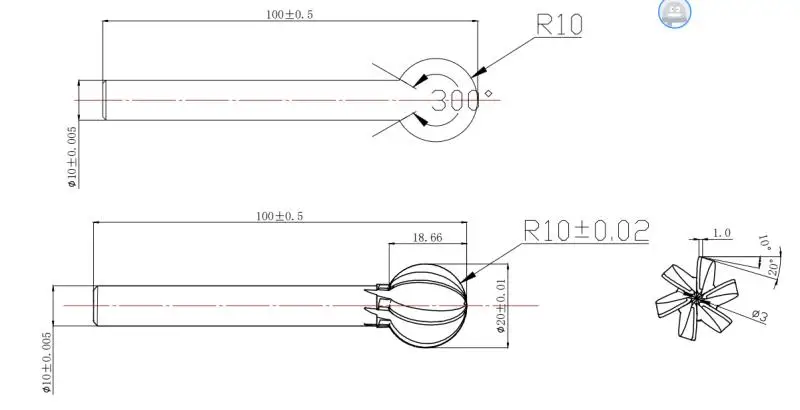 Carbide Lollipop End Mill Cutter Grinding End Mills Milling Tool