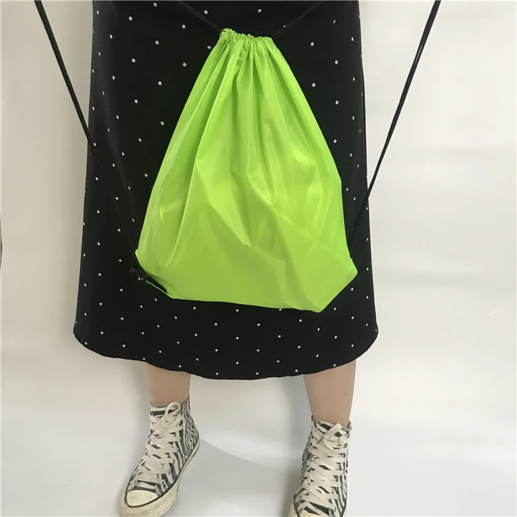 waterproof 420D heavy polyester OEM drawstring bag 210D ECO backpack bag