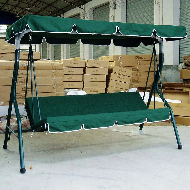 3 seat Outdoor Porch Swing with Adjustable Tilt Canopy