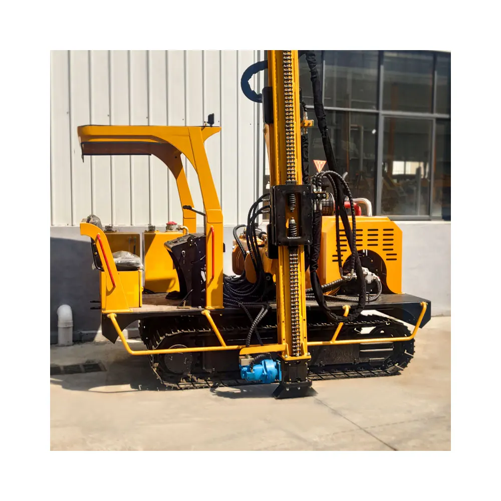 Latest Model PV Power Station Ground Drilling Machine Solar Pile Driver Hydraulic Hammer Pile Driver