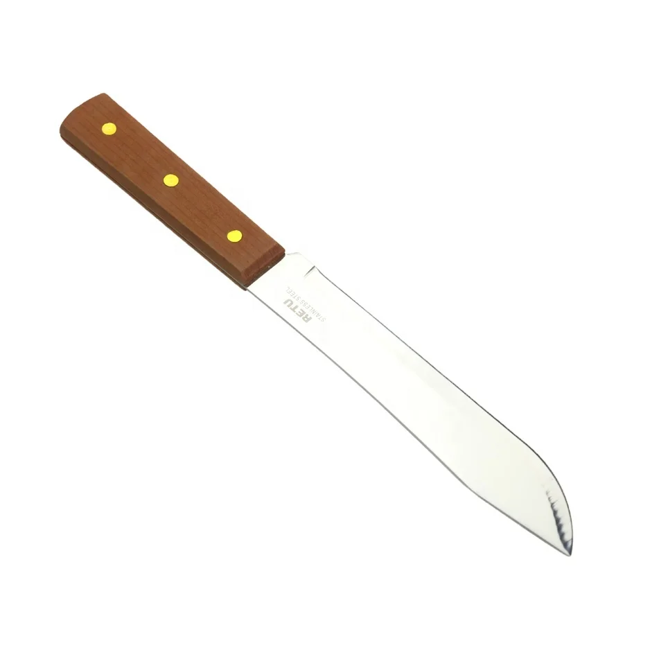 Wholesale custom logo cheap multifunctional sharp fruits vegetables wood handle kitchen knives knife