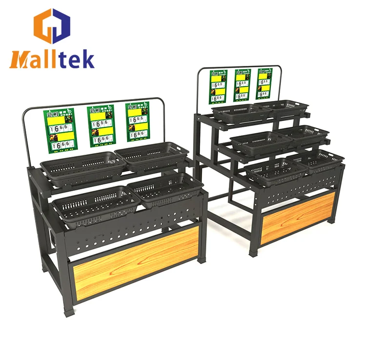 Fruit Vegetable Displays Supermarket Shelf Fresh Fruit Stands Store Display Racks Gondola For Fruit