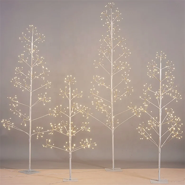 Pre-Lit Tree LED Indoor Outdoor Home Decoration White Tree Lights Holiday Christmas