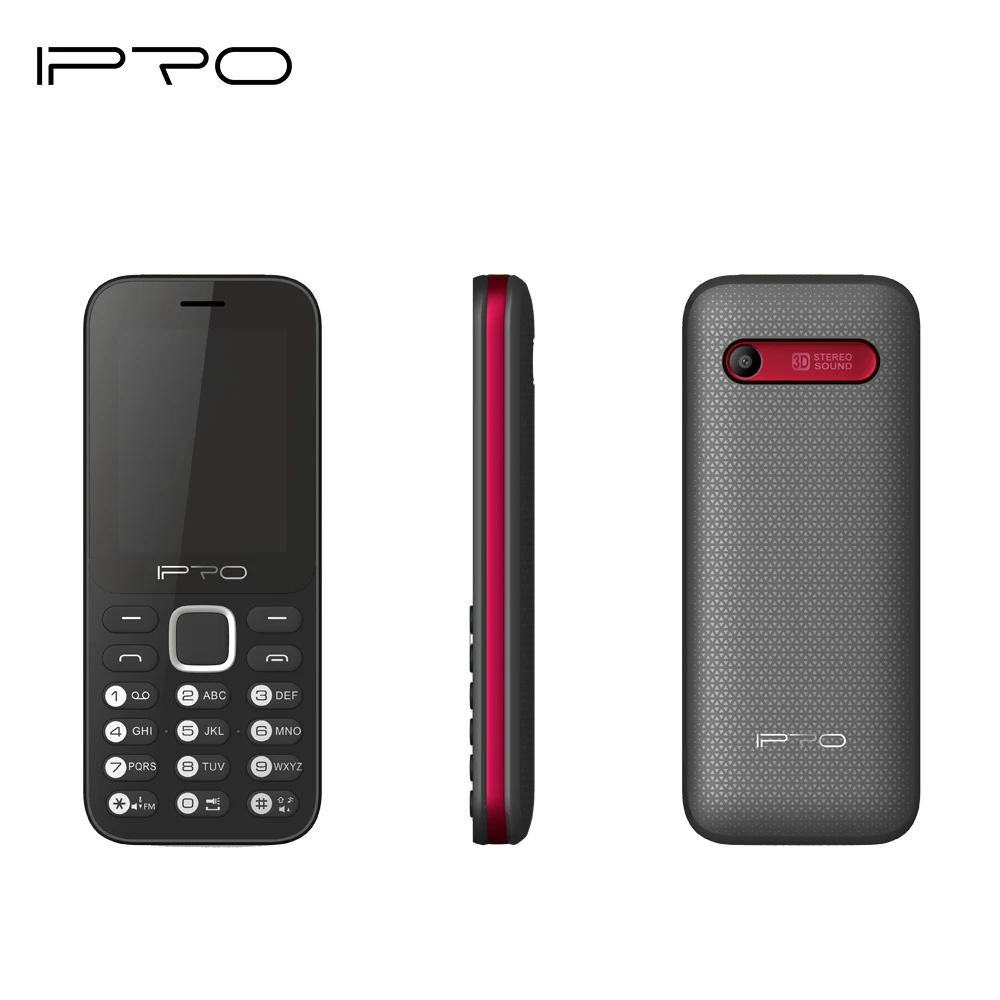 Оптовая продажа, низкая цена, мощный фонарик с экраном 2,4 дюйма, 2500 мАч, долговечный аккумулятор, телефон с двумя Sim-картами