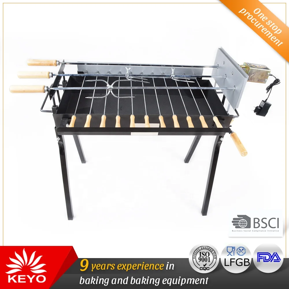 Electric Charcoal Bbq Cyprus Skewers Grill Automatic Outdoor Skewers Charcoal Rotating Bbq Grill