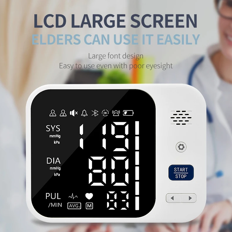 Large screen digital blood pressure monitor Fully automatic digital BP monitor Medical BP machine tensiometer BP