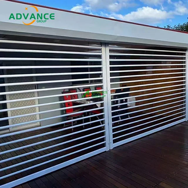Polycarbonate door bulletproof rolling shutter door Automatic Polycarbonate Transparent Roller Shutter Door
