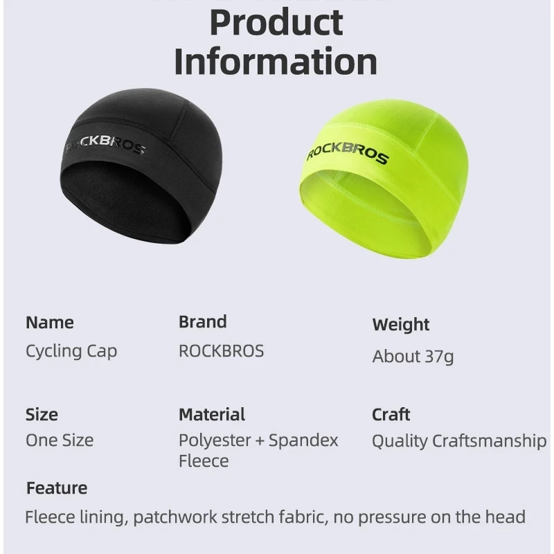 Winter Warm Thermal Fleece Cycling Hats Headband Cap Windproof Outdoor Sports Ski Winter Hat