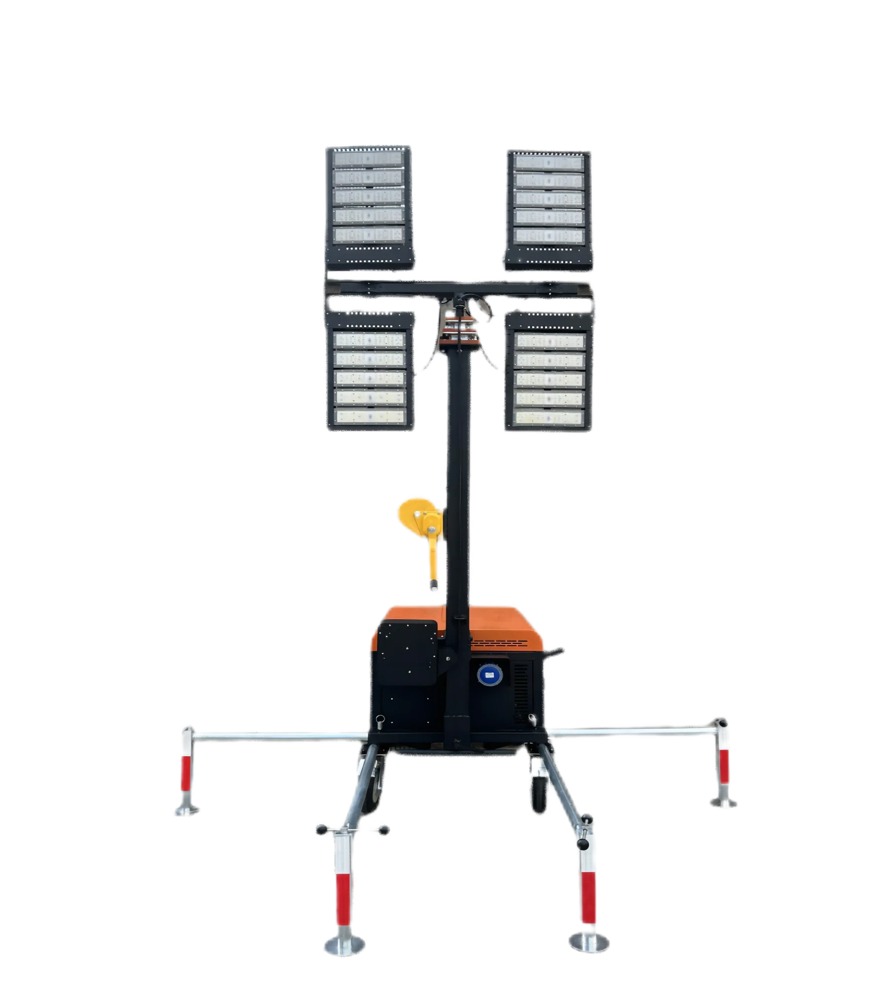 4*300W light tower 6m 9m 12m Pneumatic mast diesel generator tower light portable battery worksite light
