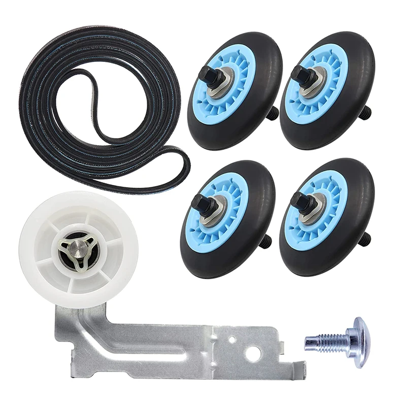 Dryer Repair Kit for Samsung Dryer Includes DC97-16782A Dryer Roller, DC93-00634A Idler Pulley, 6602-001655 Dryer Belt
