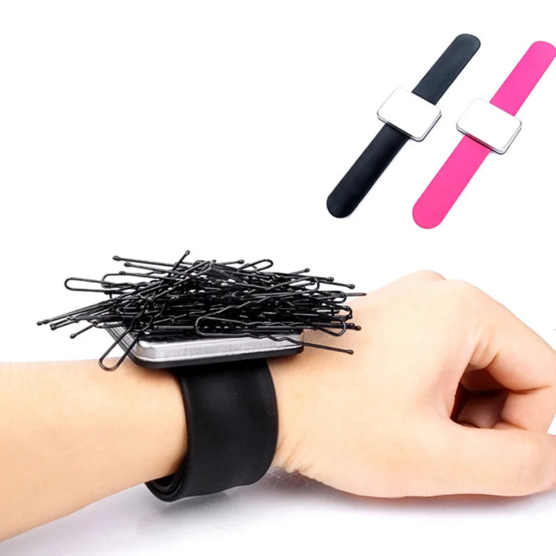 Hot Selling Watch Silicone Band Magnetic Hair Pins Bracelet For Beauty Salon