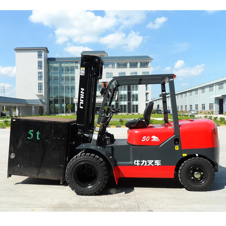 NIULI Transpalet Montacarga 5 ton diesel forklift with Japanese Mitsubishi S6S engine