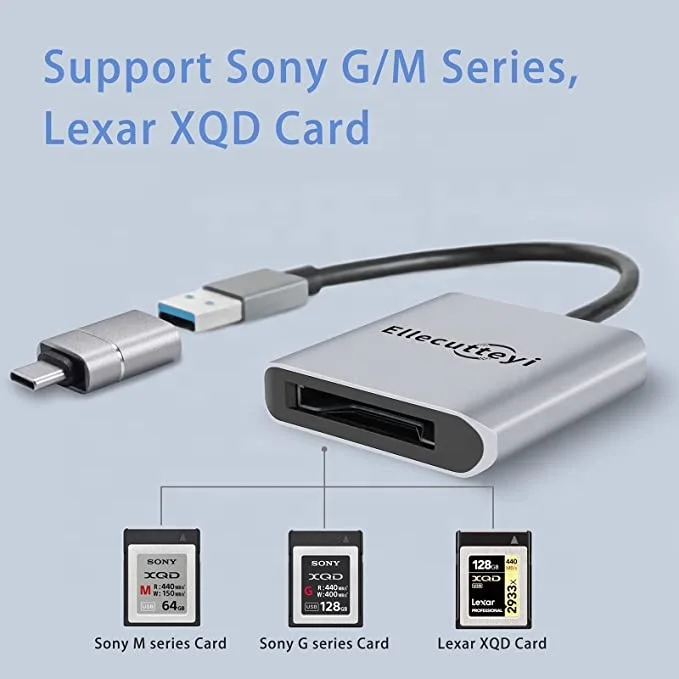 3 In 1 Sd Tf Cf Usb 3.0 Xqd Memory Card Reader